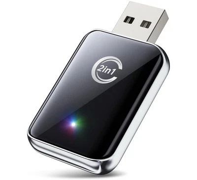 Wireless Carplay Adapter for iPhone, Convert Wired Carplay to Wireless (2 in 1) - Image 1 of 4