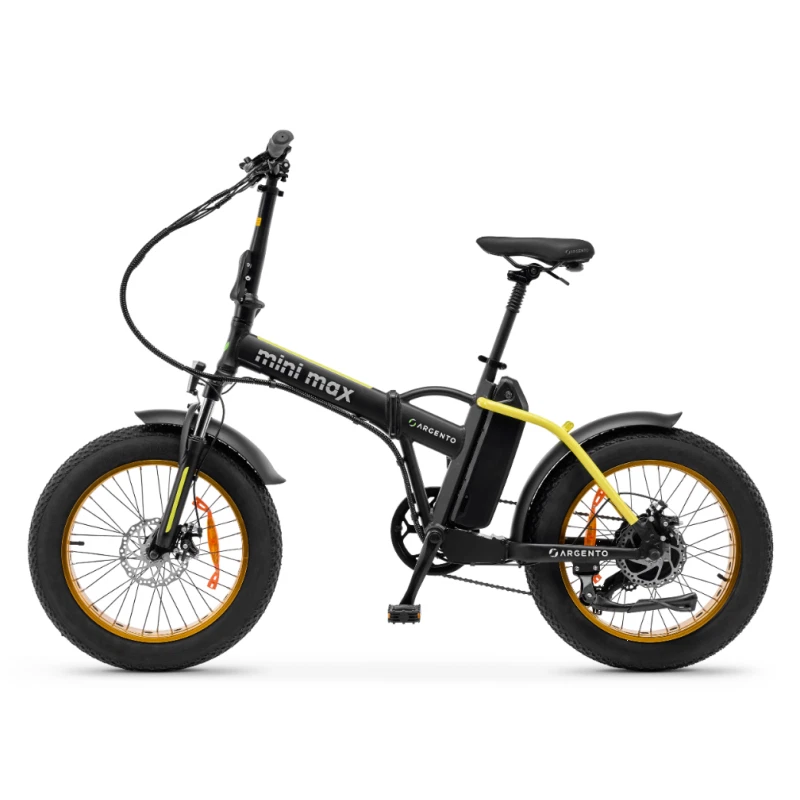 ARGENTO MINIMAX YELLOW E-BIKE TELAIO IN ALLUMINIO RUOTE 20" AUTONOMIA 70KM  - Immagine 1 di 4
