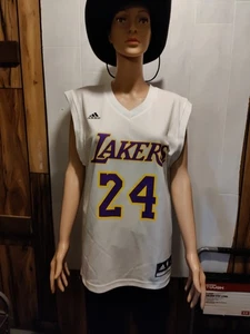 Herren Adidas L.A. Lakers Kobe Bryant 24 Basketball Trikot Weiß S Neu - Bild 1 von 7