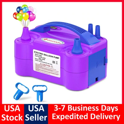 Электрический воздушный насос для накачки массивные воздушные шары воздуходувка портативная двойная насадка - Изображение 1 из 4