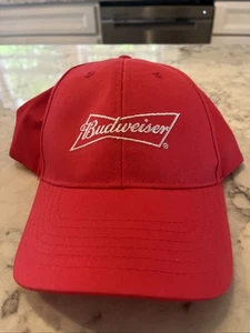 Gorra Budweiser Para Hombre Snapback Rojo Blanco Cerveza Logo Gorra Sólida - Imagen 1 de 7