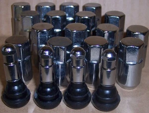 GOLF CART LUG NUT VALVE STEM KIT 1/2x20 for EZ-GO Club Car Harley + many more - Picture 1 of 2