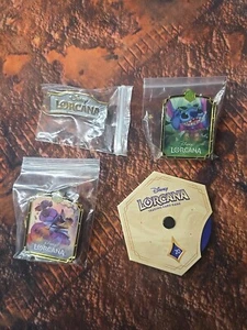 Disney Lorcana Into the Inklands Promo Pins & Lore Counter (Set 3 OP) - Picture 1 of 1