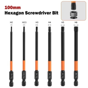14) Easy to Use Hexagon Screwdriver Bit 1/4 Inch Hex Shank 100mm Length - Picture 1 of 73