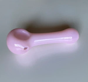 Pink Hand Blown Glass Pipe - Picture 1 of 4
