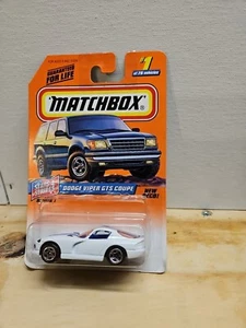 1997 Matchbox Dodge Viper GTS Coupe white with blue stripes - Picture 1 of 2
