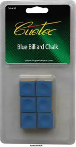 Cuetec 6 PC BLUE POOL TABLE CUE TIP BILLIARD CHALK - Picture 1 of 1