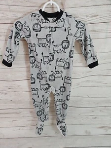 Carter's Boys 3T Gray Lion Footed Fleece Blanket Sleeper Pajamas 1-Piece - Picture 1 of 15