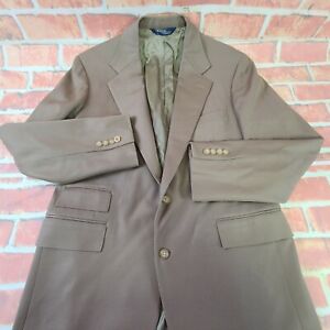 Vintage Polo Ralph Lauren Men's Wool Brown 2 Piece Suit 41R Regular 36x32