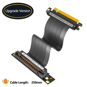 PCIE 4.0 Extension Cable 16x Shielded High Speed GPU Riser Cable 90 Degree 25cm - Picture 1 of 9
