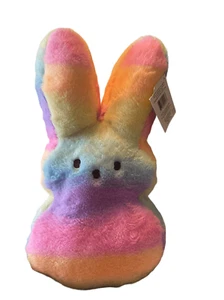 New Animal Adventure Kids Multicolor Peeps Easter Bunny Pastel Rainbow Plush Toy - Picture 1 of 11