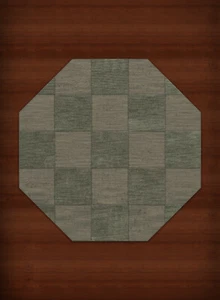 Green Transitional Hand Hooked Checkered Squares Grid Area Rug Checked DV15 - Picture 1 of 35