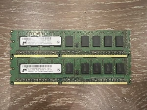 Micron 4GB (2x2GB) 2Rx8 PC3-8500E-7-10-E0 MT18JSF25672AZ-1G1F1 Server Memory RAM - Picture 1 of 1