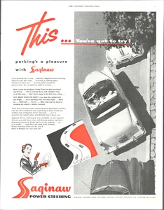 1953 auto servosterzo convertibile vintage STAMPA ANNUNCIO donna guida - Foto 1 di 1