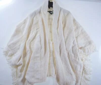 Ralph Lauren Poncho Sweater Open Front Cape Women's Plus One Size Blanket Cream - Image 1 of 4