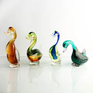 Murano Glas Skulptur alt KONVOLUT 4 Enten farbig u.a. Seguso Vetri D´arte - Bild 1 von 11