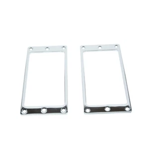 Set of 2 Metal Flat Bottom Humbucker Guitar Pickup Ring Pickup Frames - Picture 1 of 11