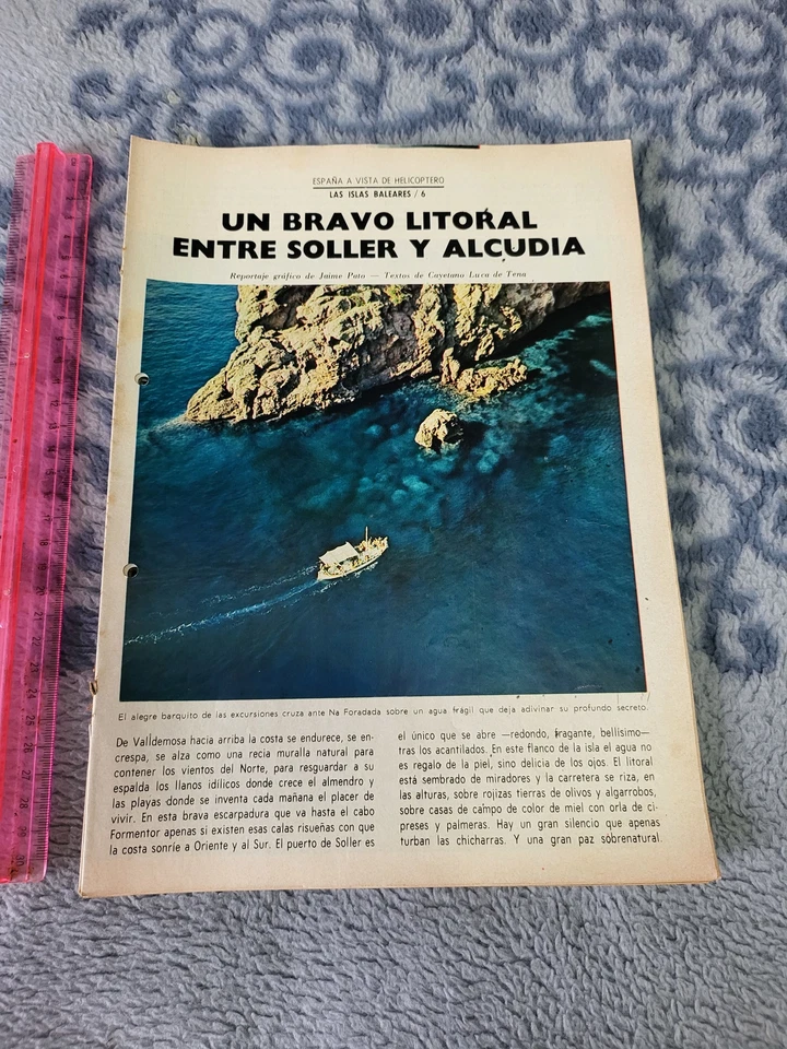 FOLLETO LUGARES ESPANA LITORAL SOLLER ALCUDIA PAG 8 ANOS 60s LUCA TENA CASTELLAN - Imagen 1 de 1