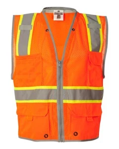 🔥 Kishigo Premium Brilliant Series Heavy-duty Class 2 Vest Up To 5XL 1510-1511 - Picture 1 of 10