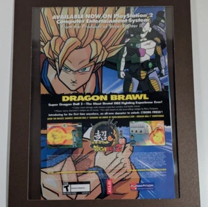 Dragon Ball Z Super Dragon Ball Z pubblicità laminata incorniciata, PS2 Atari 2006 DBZ anime - Foto 1 di 7