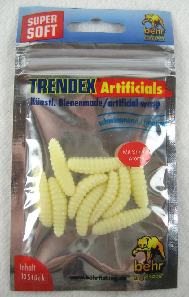 künstliche Bienenmaden Maden Köder für Forellen div. Farben zur Auswahl - Bild 1 von 4