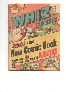 Whiz Comics Wheaties Edición Miniatura #nn #1 Capitana Marvel, Flecha Dorada ¡RARA! - Imagen 1 de 2
