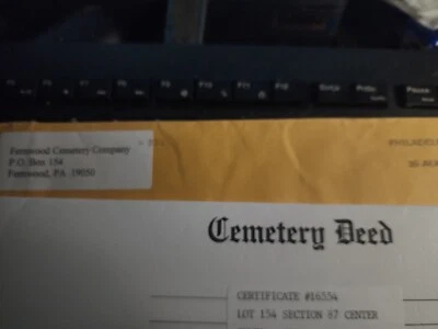 DOBLE OCUPACIÓN ENTIERRO CEMENTERIO PARCELA HELECHWOOD CEMENTERIO FILADELFIA Foto 1 de 4