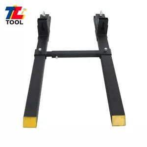 60 Inch Pallet Forks 4000lbs Clamp On Tractor Forks W/Adjustable Bucket Forks - Picture 1 of 14