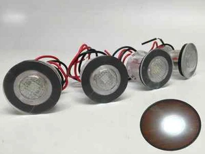 4 piezas Barco Marino LED Livewell Botón Redondo Luz Blanca Cortesía FABRICANTE DE EQUIPOS ORIGINALES Impermeable - Imagen 1 de 6