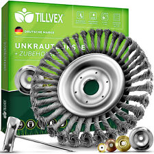 tillvex® Unkrautbürste Wildkrautbürste Motorsense Freischneider 25.4x 150/200mm