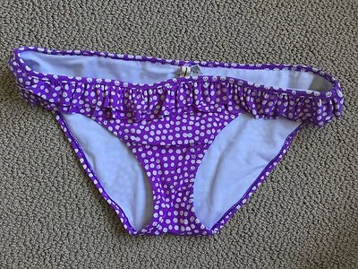 NWT American Eagle Outfitters Bikini Bottom Size L Purple with White Polka Dots - Image 1 of 4