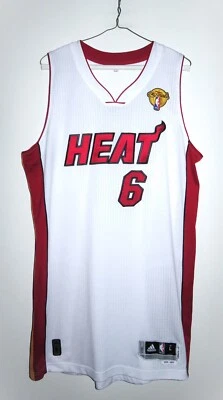 Camiseta Adidas Auténtica LeBron James Miami Heat Mesh Rev 30 NBA Finales NBA Grande Foto 1 de 4