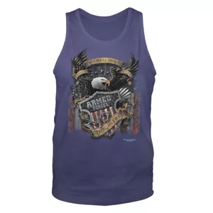 Camiseta sin mangas con bandera de Estados Unidos ejército veterano militar orgullo americano patriótico - Imagen 1 de 8