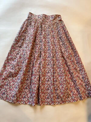 Falda MIDI de algodón plisada vintage años 80 Laura Ashley talla 10.   Foto 1 de 4