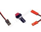 Plug and Switch Combo Package #1 JR- JST- Red Push Button Switch- RC LED Lights