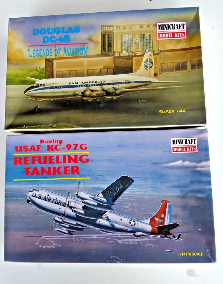 Minicraft 1/144 Douglas DC-6B PAN and KC-97G RE REFUELLING TANKER MODEL KITS. - image 1 of 4
