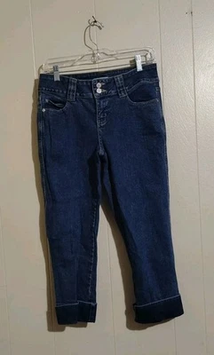 Women’s Faded Glory Medium Wash Ankle Cropped Jeans Stretch 6 (W30L32) - Image 1 of 2