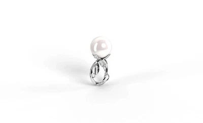 Anillo de perlas de plata de ley "Kaya" anillo de flores anillo de boda anillo llamativo Foto 1 de 4