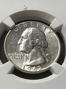 1962 MS65 NGC WASHINGTON QUARTER - Bild 1 von 3