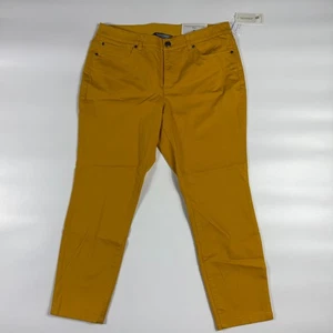 Jeans alla caviglia dimagranti firmati donna 12 giallo vita media vestibilità gamba skinny - Foto 1 di 11