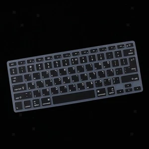 Housse Clavier Silicone Hébreu Anglais Protection Peau pour MacBook Noir - Photo 1/7