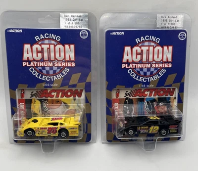 Rick Aukland Bart Hartman 1998 Dirt Car 1/64 Lot Action Late Model 1/9000 /7560 - Image 1 of 4