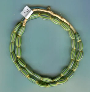 African Trade beads Vintage Antique Venetian glass old striped melon beads - Picture 1 of 2