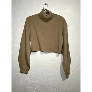 H&M Divided ribbed turtle neck cropped sweater womens small cozy heavy trendy - Picture 1 of 7