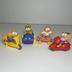 Juguetes Happy Meal Garfield 1989 McDonalds Kids vintage en vehículos, juego completo - Imagen 1 de 10