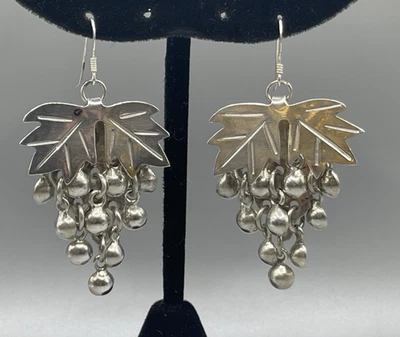 Pendientes colgantes vintage de plata de ley 925 de México 22 gr Foto 1 de 4