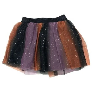 Girls Cat & Jack Shiny Rainbow Ruffled Halloween Tutu Skirt- Large - Picture 1 of 1