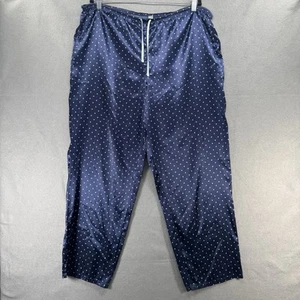 Pink Victoria's Secret Pajama Bottoms Womens Size XL Satin Polka Dots Y2K READ - Picture 1 of 13