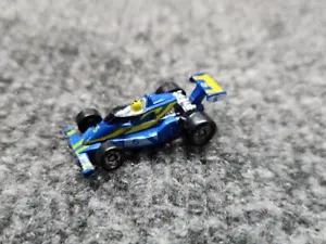 Micro Machine Race Car #5 Blue Yellow Vtg 80s Man Cave Game Room Shop Decor - Picture 1 of 15