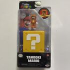 Jakks Super Mario Bros Film Tanooki Mario Minifigur mit Frageblock NEU